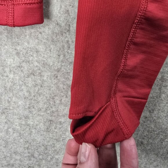 Nike Pro Hyperwarm Womens Red Long Sleeve Half-Zip Pullover M Polyester Blend - Picture 5 of 9